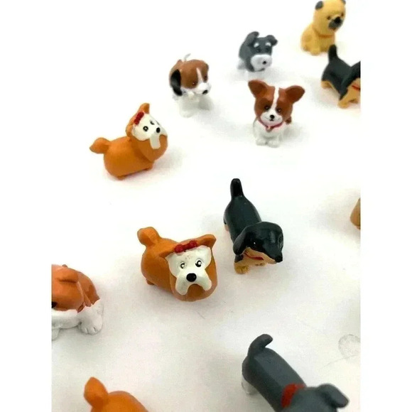 34 pc Tiny Dogs Miniature Figurines Crafts Various Breeds NEW Puppy Pet - Picture 9 of 12
